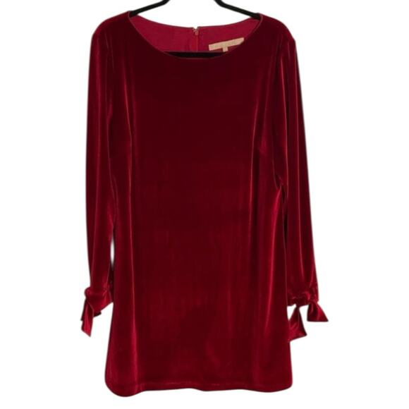 Hutch Long Sleeve Velvet Mini Dress Red Size Medium - Picture 5 of 5